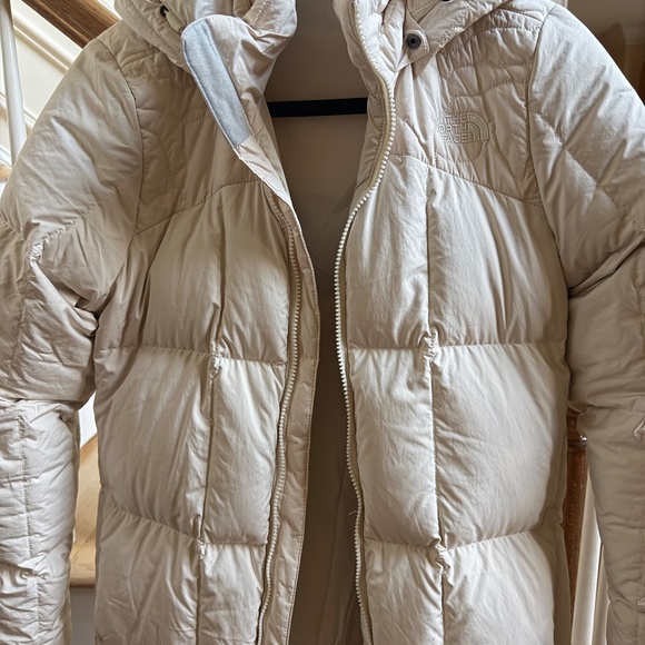 The North Face Long Down Coat (Ivory) - Picture 2 of 4